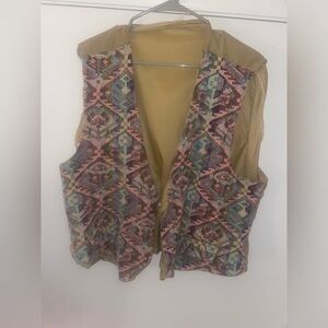 Men’s Festival Vest Size Large Hippie Bohemian 70s Vintage Vest